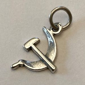 Vintage / Retro Soviet Hammer And Sickle Sterling Silver Charm!!!
